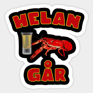 Helan Går - Kräftskiva Sticker